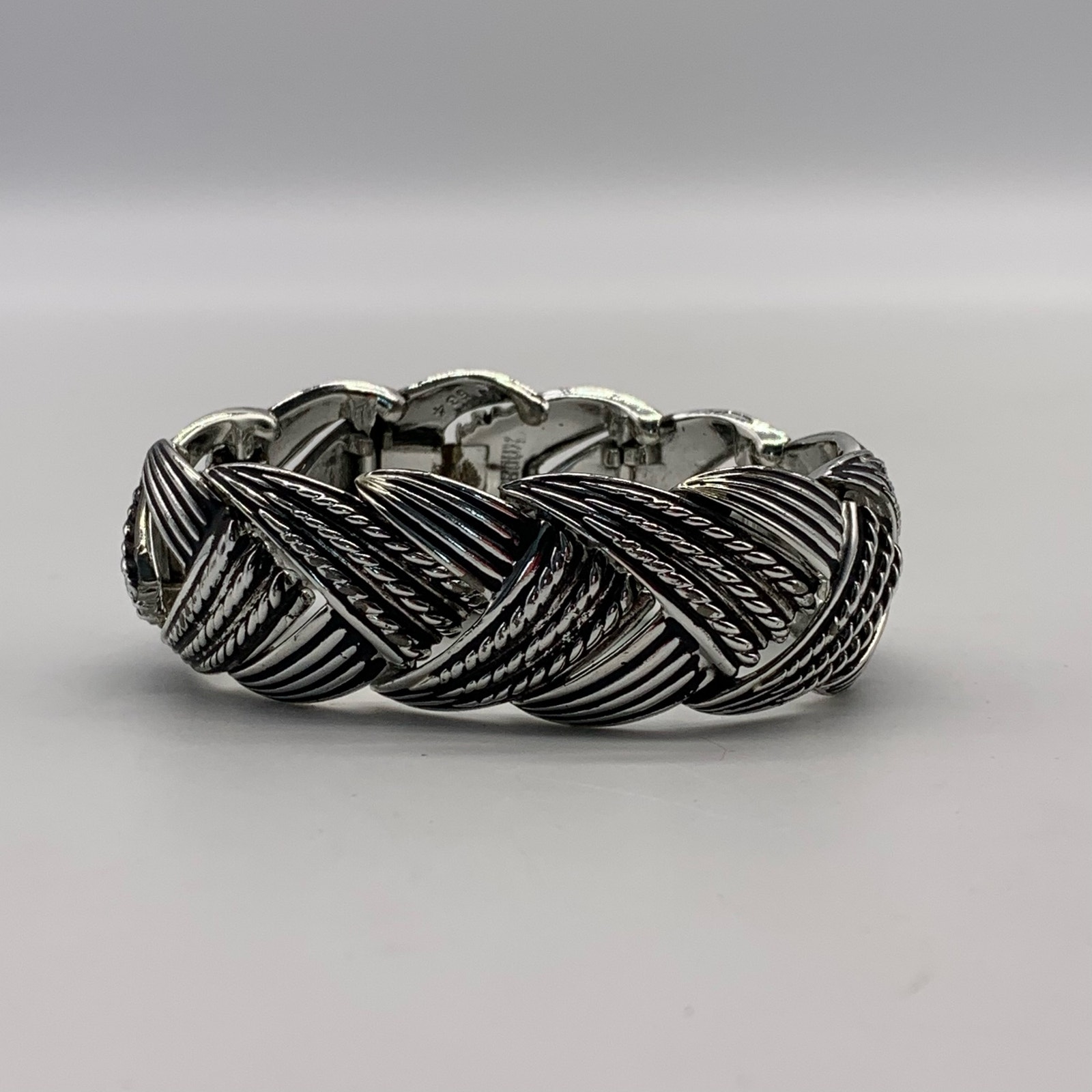 Vintage Marboux Silver Tone Chunky Bracelet